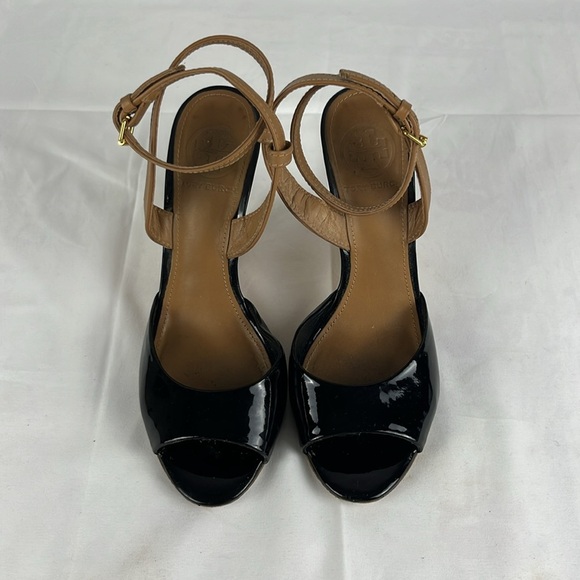 Tory Burch Ashton patent leather cork wedge 
Size: 6 1/2 - Picture 2 of 11